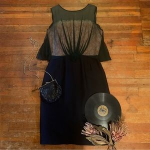 🖤50s Sue Leslie Cocktail Dress🖤